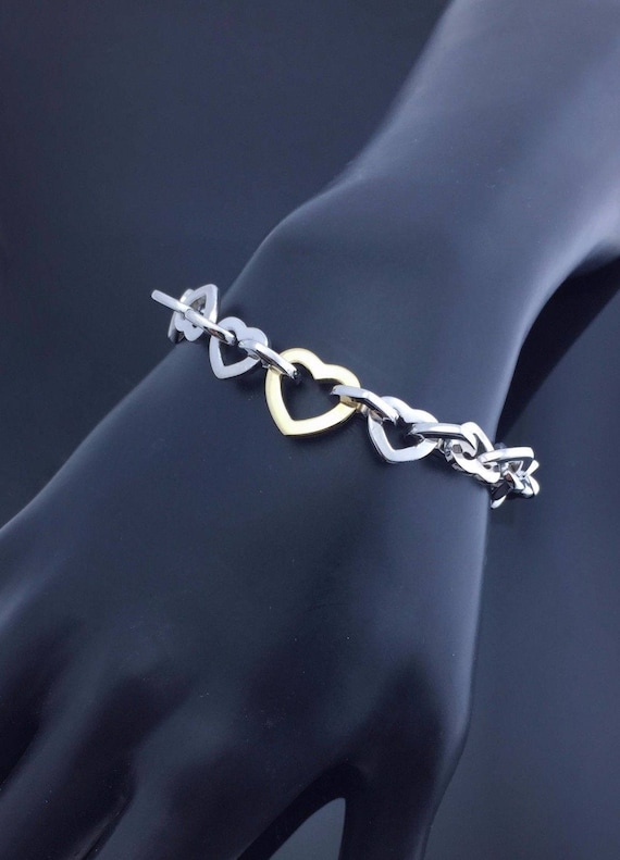 Rare Tiffany and Co. 925 Sterling Silver 18K Yellow Gold Open