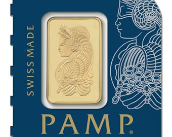 10 Gram, 5 Gram or 2.5 Gram or 1 Gram Bar PAMP Suisse Lady Fortuna Veriscan .9999 Fine (In Assay) GET Gold NOW