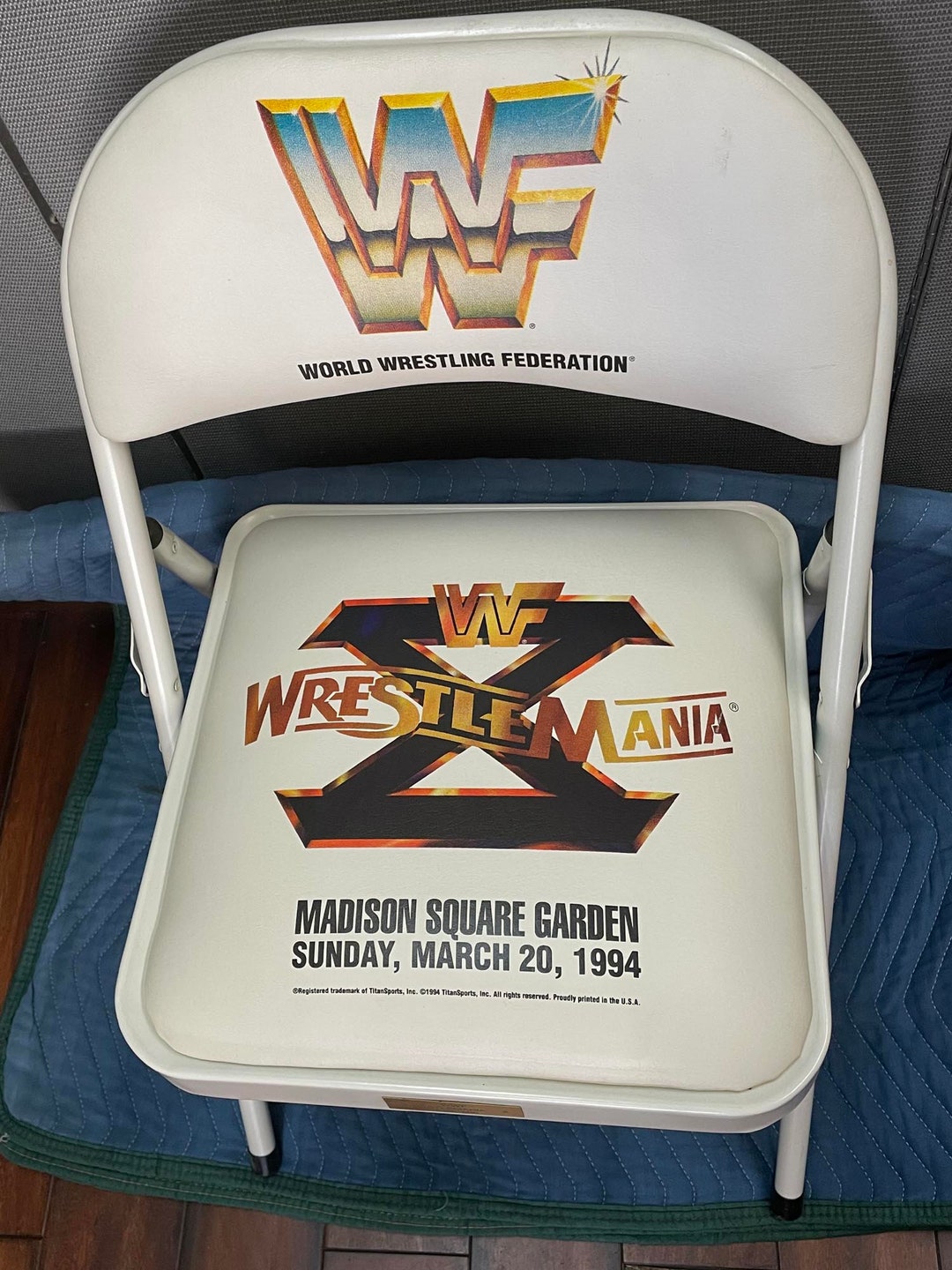 1994 WWF WWE Wrestlemania X 10 (ten) Ringside Folding Chair