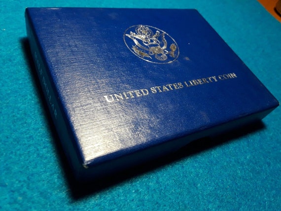 Dollar /& half box /& coa 1986 Statue of Liberty commemorative 2-pc PROOF SET