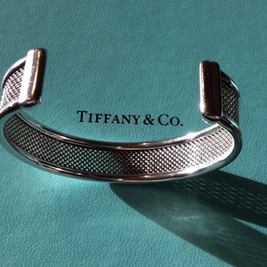 Rare Tiffany Sterling Silver Woven Mesh Cuff Bracelet 6.5 in - Etsy