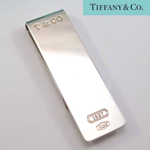 Rare Classic Sterling Silver Tiffany and Co 1837 Money Clip Holder