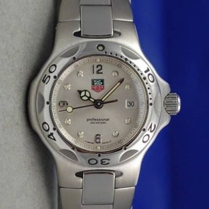 Ladies Tag Heuer Kirium 200m Prof WL1314-0 Silver Tone Swiss Quartz Sport Watch Professional Calendar Watch Swiss Quartz Movement
