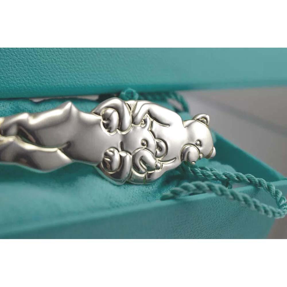 Tiffany & Co. Sterling Silver ABC Momma and Baby Bear Feeding