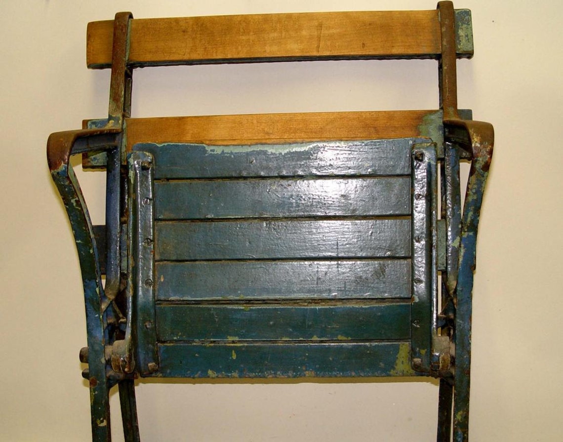 Pre 1979 Cast Iron Yankee Stadium Seat Chair Babe Ruth Gehrig Etsy