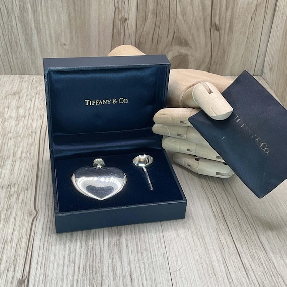 Tiffany & Co Sterling Silver Perfume Cologne Heart Flask and