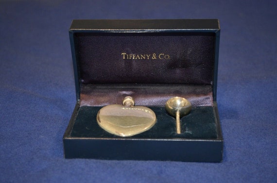 Tiffany & Co Sterling Silver Perfume Cologne Heart Flask and