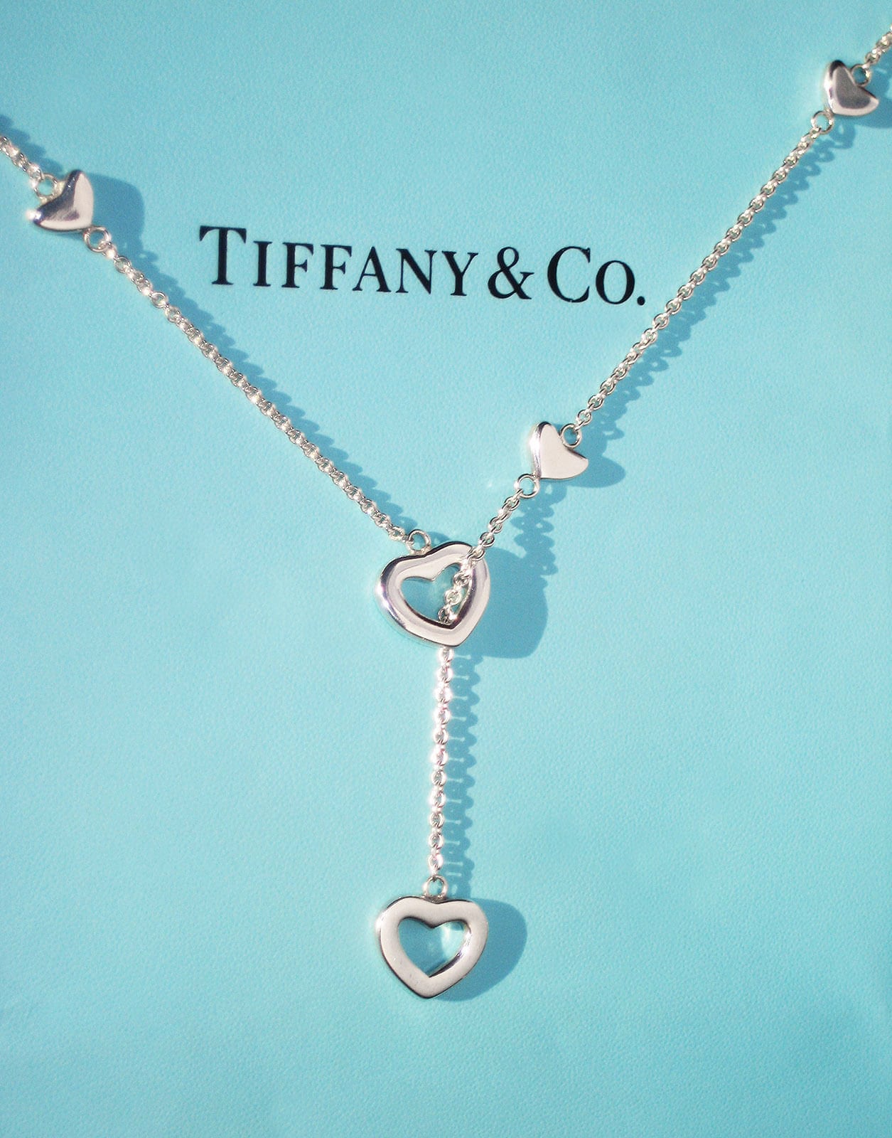 Tiffany & Co Argento Sterling Cuore Link Lariat Collana - Etsy Italia