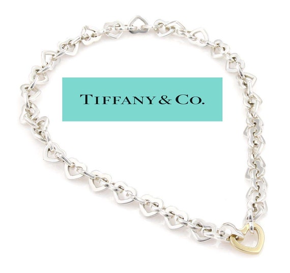 tiffany chain link necklace with heart