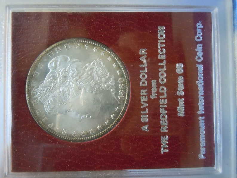 Rare MS60 1897 and MS65 1880s Silver Dollar Redfield Etsy