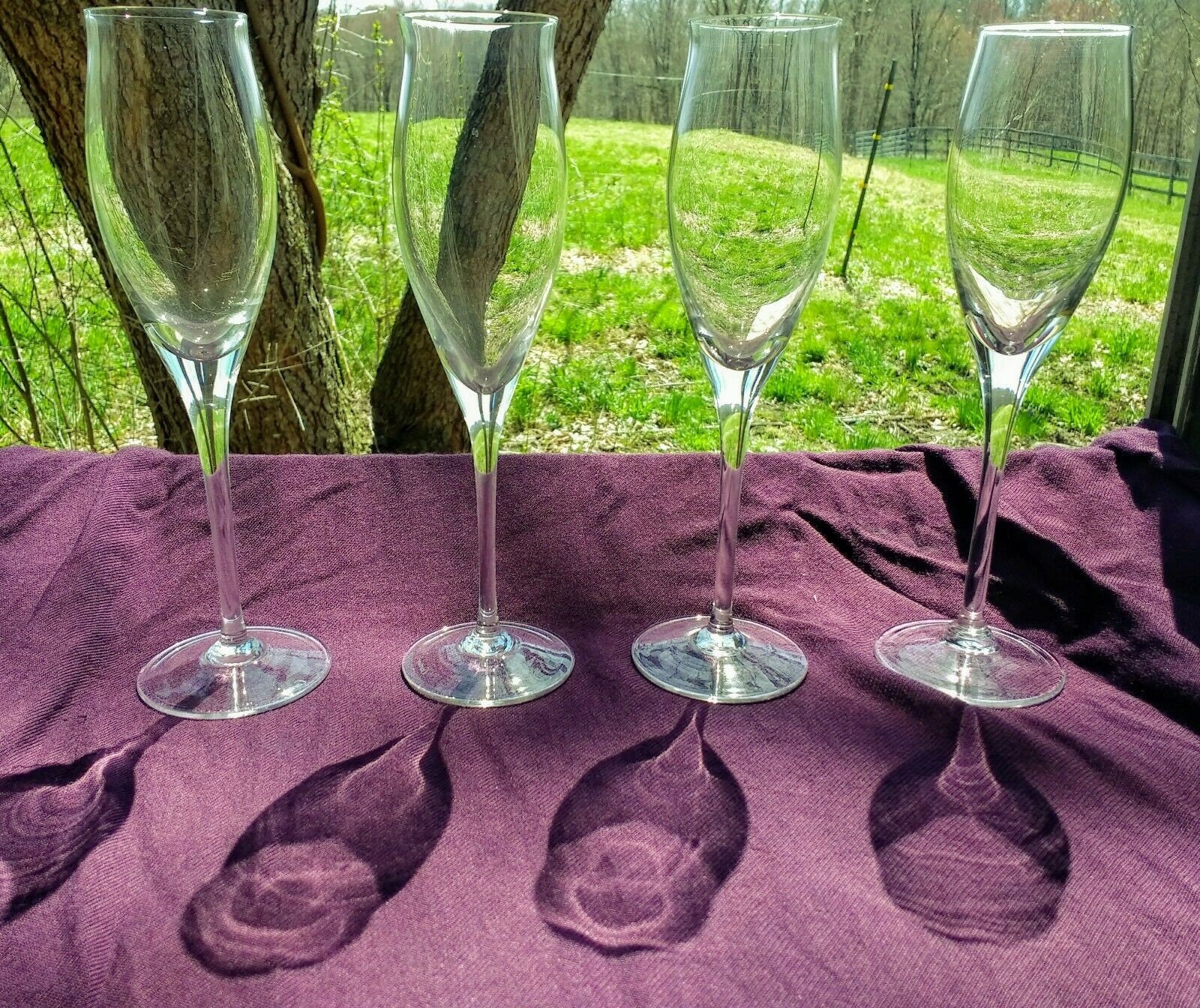 Set of 4 CARTIER Crystal Champagne 