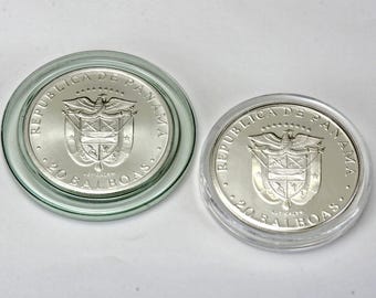 1973年および1974年パナマ銀貨 20バルボア シモン・ボリバル プルーフ