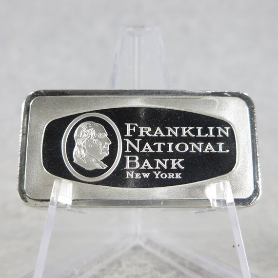 Vintage FRANKLIN NATIONAL BANK New York 65g Silver Ingot Etsy
