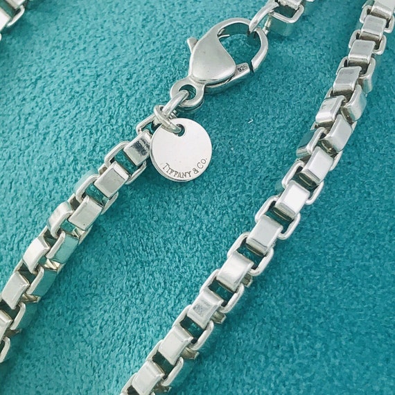 Tiffany & Co. Venetian Box Link Sterling Silver Bracelet or