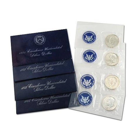 1971-S Uncirculated Eisenhower Blue Pack Silver Dollar with Original Packaging