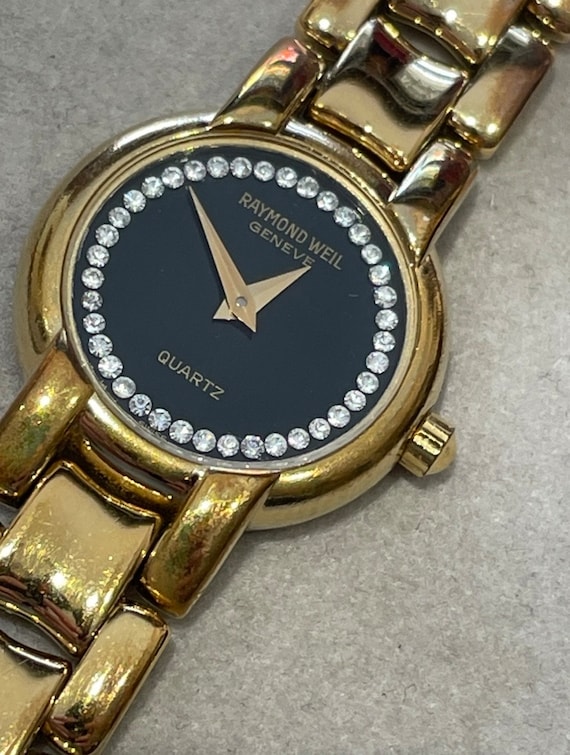Ladies 18K Yellow Gold Plated Raymond Weil 3740 Swiss Quartz Watch