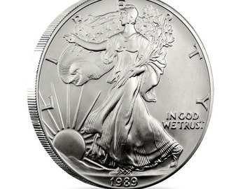 1987 American Silver Eagle/ Walking Liberty Silver Dollar - Etsy