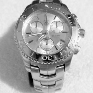 Mens Stainless Tag Heuer Link Cj1111 Chronograph Wristwatch Steel Watch with Box