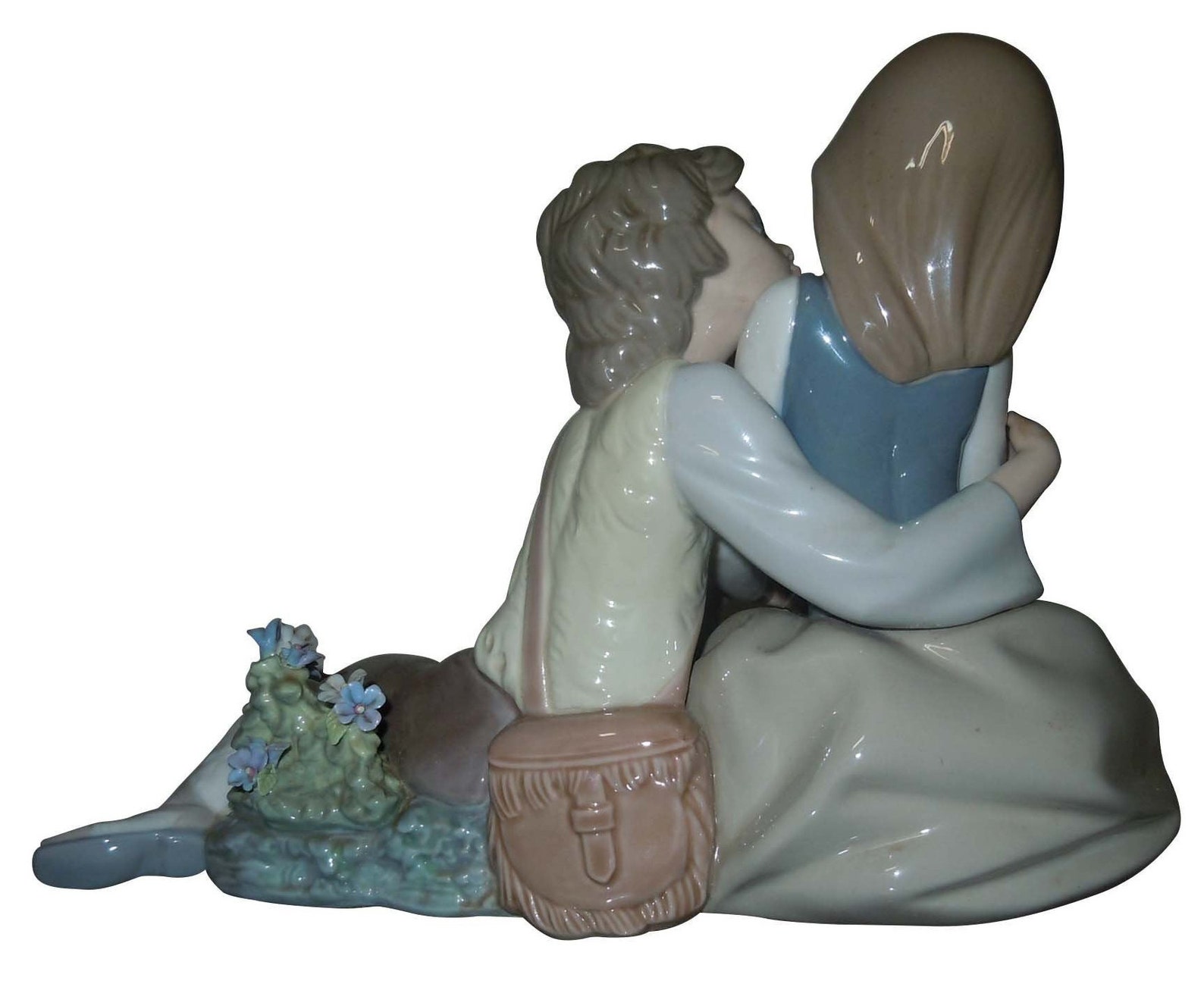 Rare Lladro Figurine Boy & Girl Kissing RETIRED Glazed Etsy