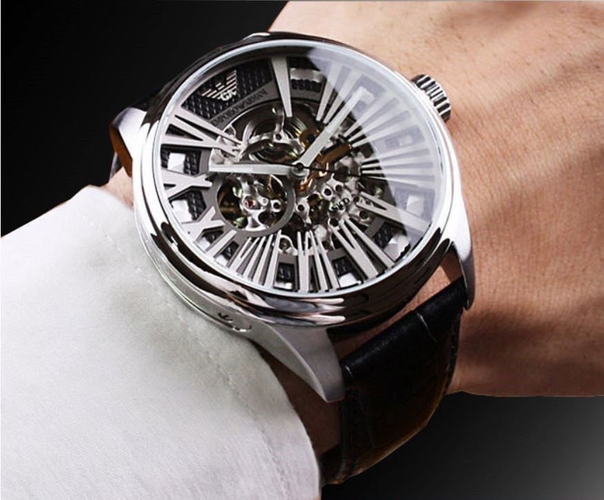 EMPORIO ARMANI AR4629 腕時計 Mens 20 Jewel Emporio Armani Meccanico AR4629 Automatic