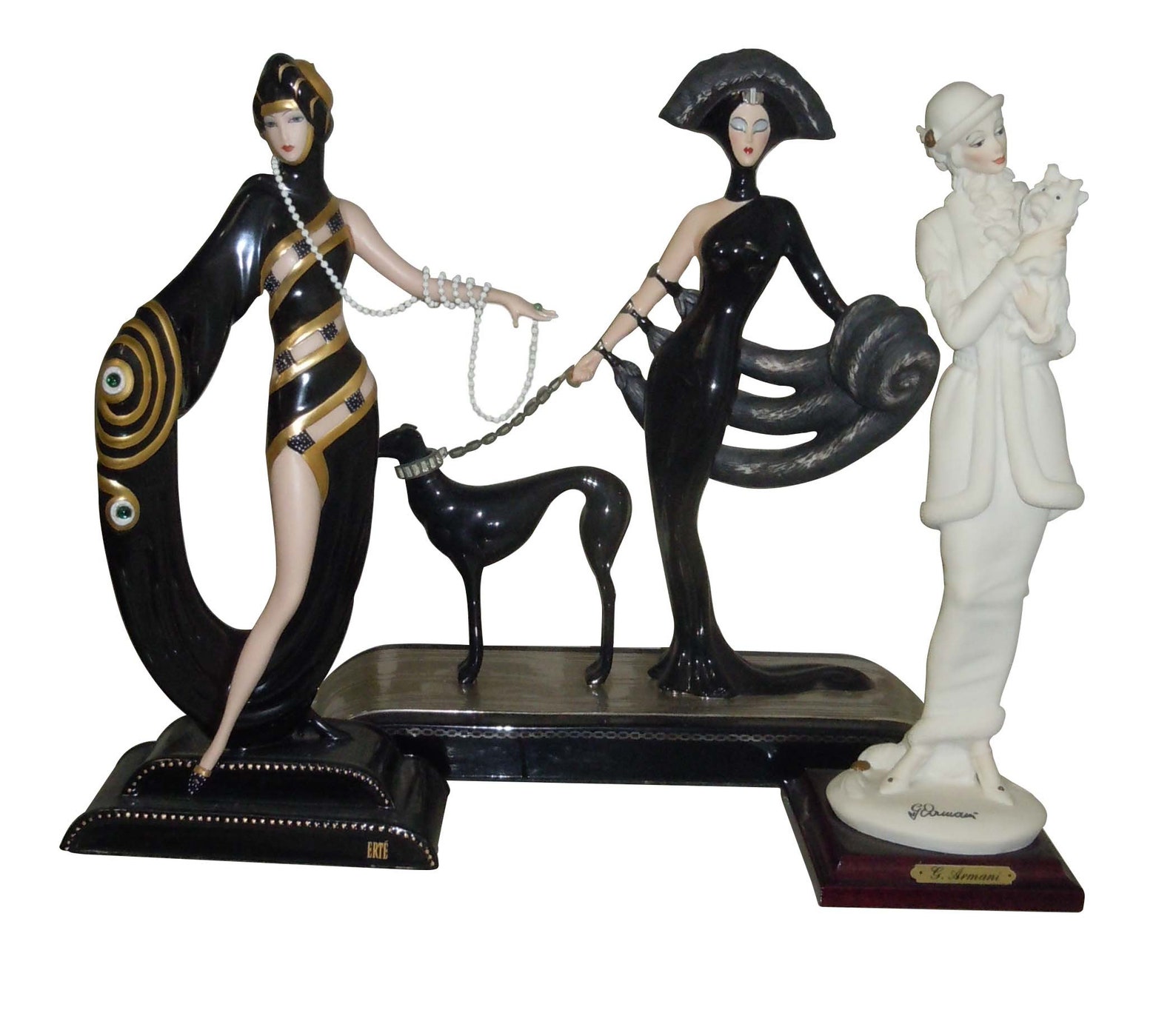 House of Erte Symphony in Black Pearls and Emeralds Giuseppe Etsy