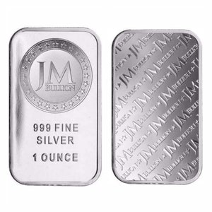 JM JOHNSON MATTHEY 1 TROY OUNCE .999 SILVER BAR IN ORIGINAL JM 1