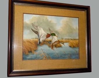Charles E. Murphy Mallard Ducks Smooth Landing Watercolor on Paper Painting Listed American
