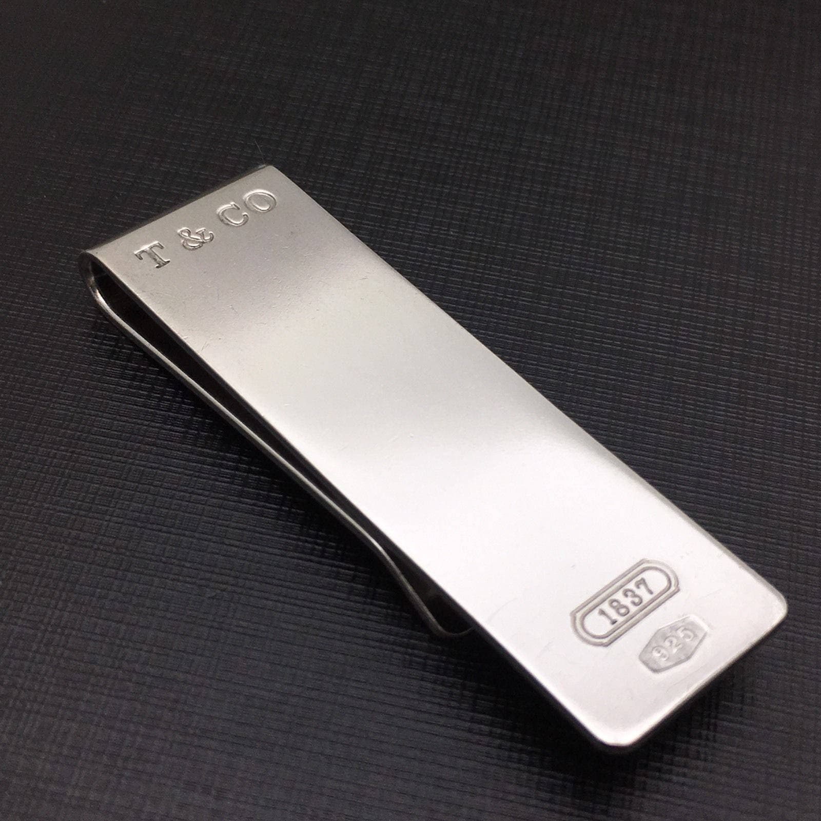 Rare Classic Sterling Silver Tiffany and Co 1837 Money Clip Holder