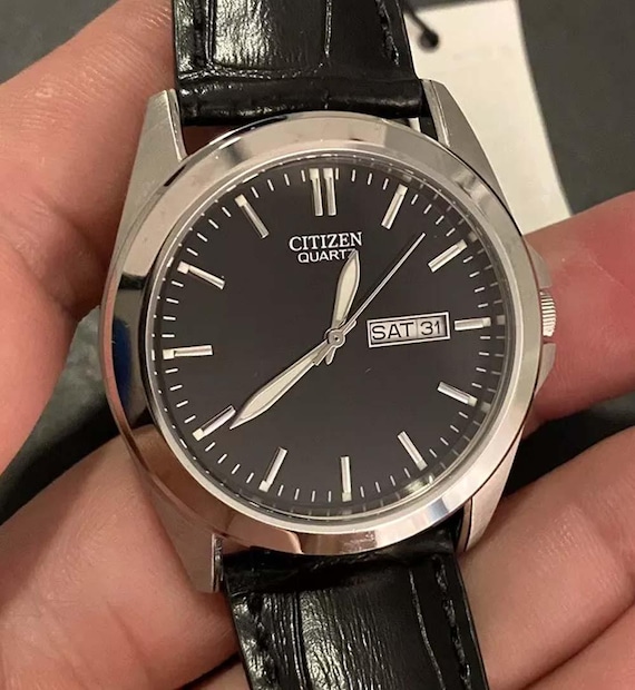 Men's 40mm. Citizen Black Dial 1102-s121990 Day Date Statement