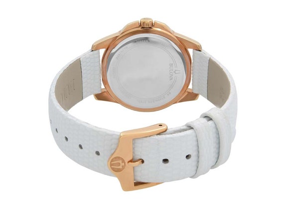Bulova Classic Rose Gold Steel MOP Diamond Dial Quartz  display picture 1
