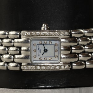 Chaumet Paris Stainless Steel & Factory Diamond MOP Caseyce Classic Ladies Swiss Quartz Watch 30m Etanche Designer Wristwatch Mother Pearl