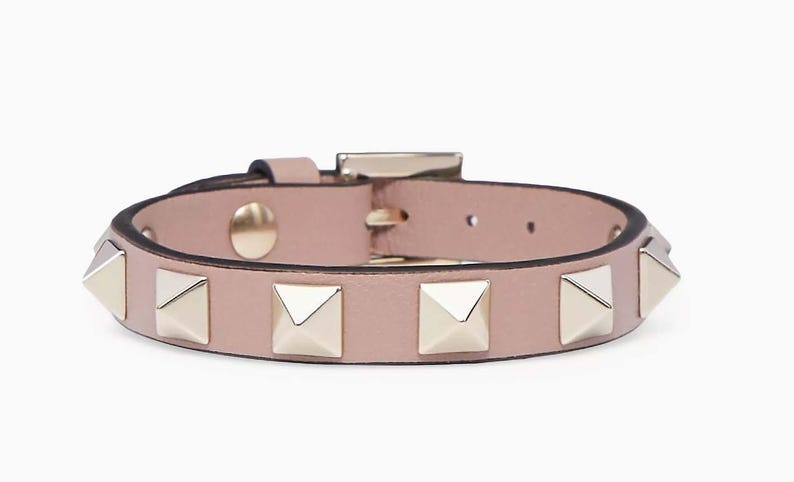 Valentino Garavani Rockstud Bracelet in Calfskin W/ Box