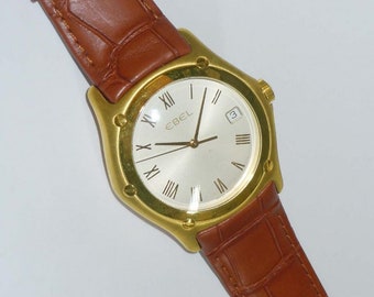 【希少】EBEL エベル クラッシックウェーブ　181909 腕時計 EBEL Classic Wave Watch 18K Steel 181909 Quartz Mens 31MM