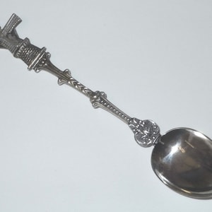 Dutch 830 Silver Windmill Spoon Holland 3D Movable Spinning HH Netherlands Herbert Hooijkaas
