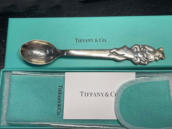 Tiffany & Co. Sterling Silver ABC Momma and Baby Bear Feeding