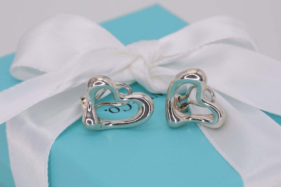 Sterling Silver Tiffany & Co. Elsa Peretti Open Heart Heart Non