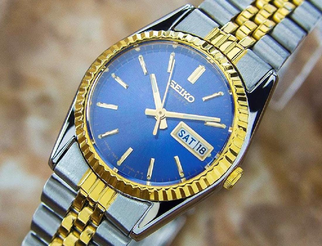 Woman's Seiko 7N83-0049 Quartz Day Date Calendar President - Etsy