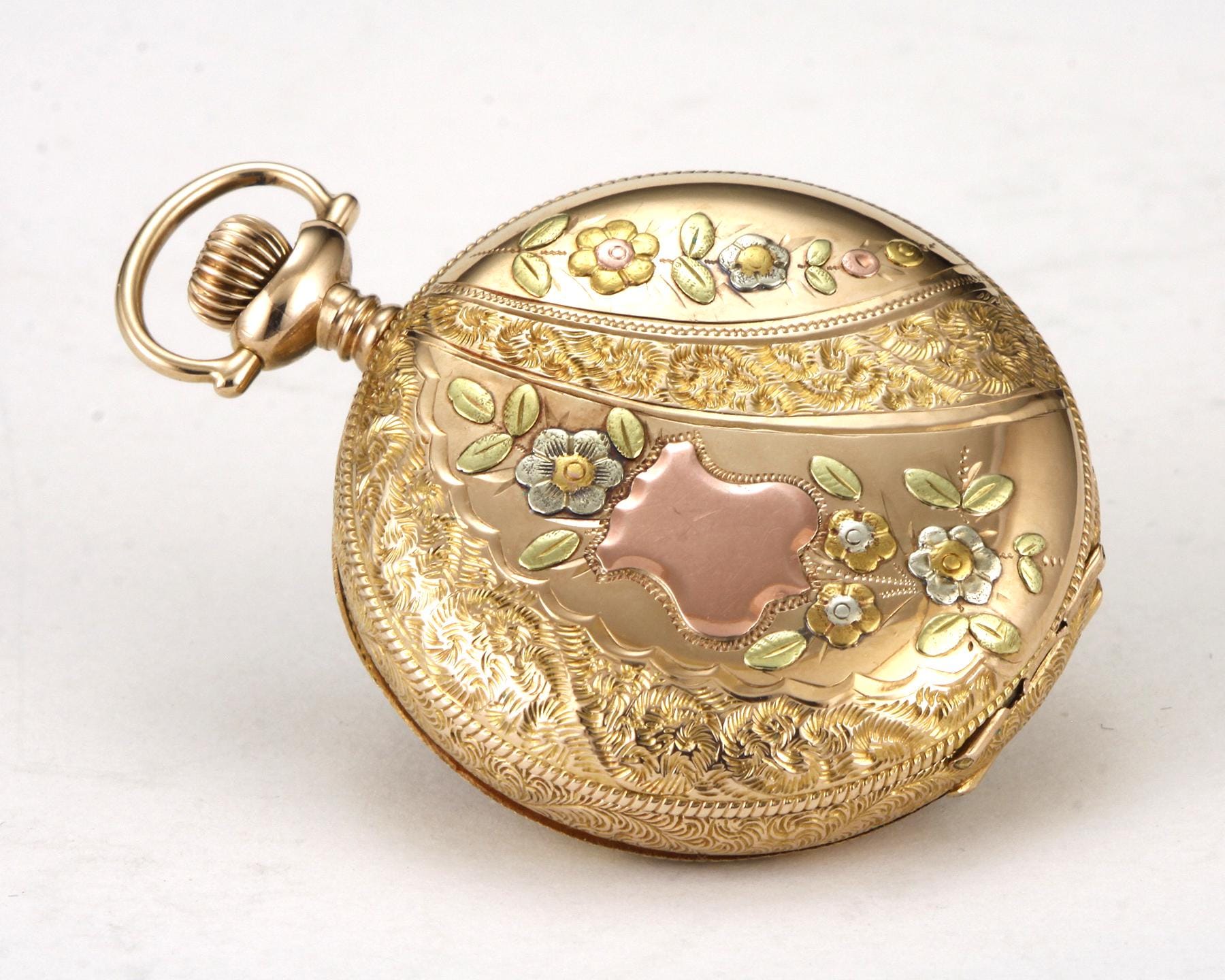 1914 Illinois Hunting Case 14kt Tri-color Gold (pink, Yellow