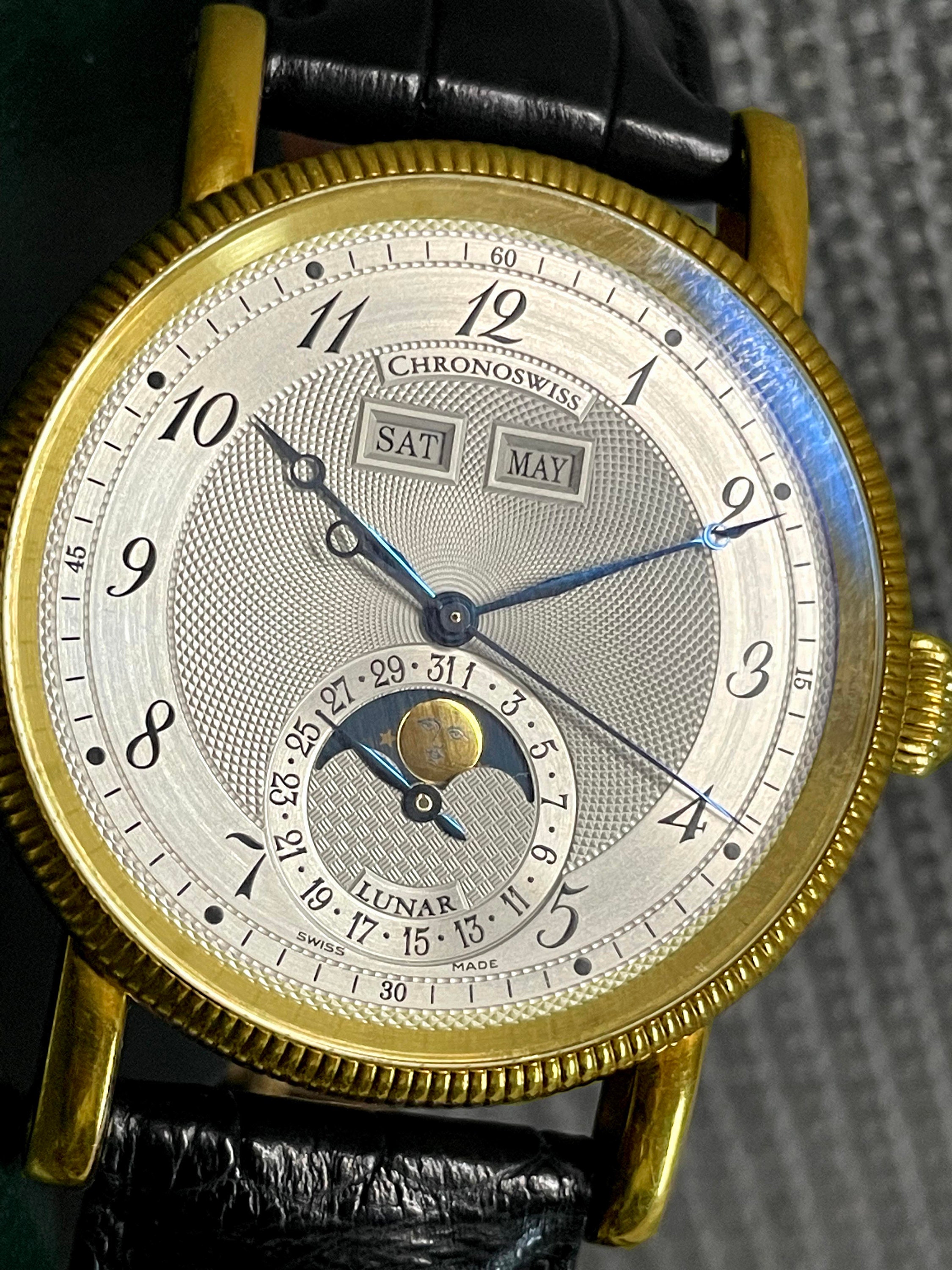 Men's 18K Yellow Gold Chronoswiss Luna Triple Calendar CH9321