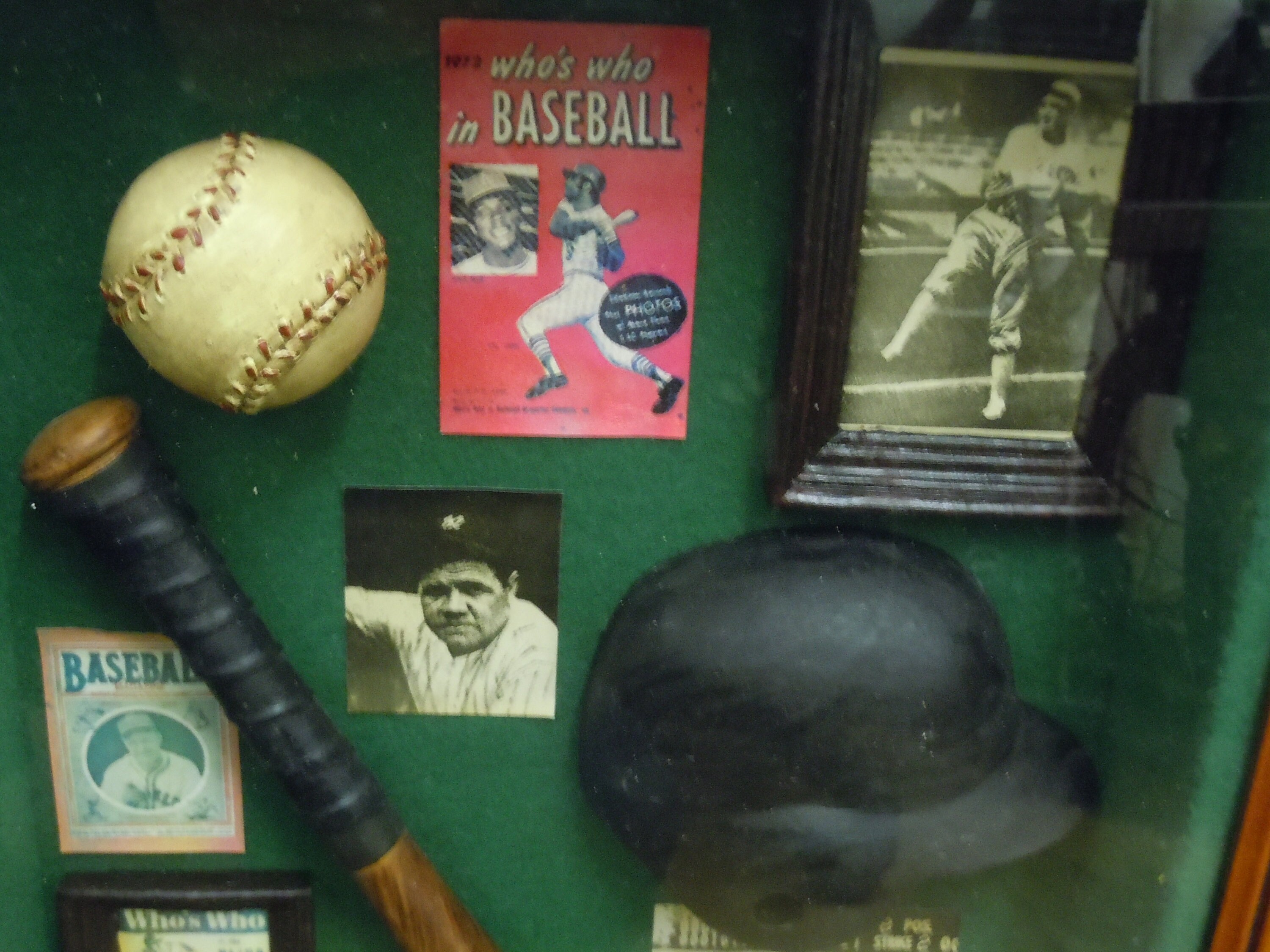 Baseball Framed Shadow Box Frame Bat Ball Helmet Who's Who Babe Ruth - Etsy