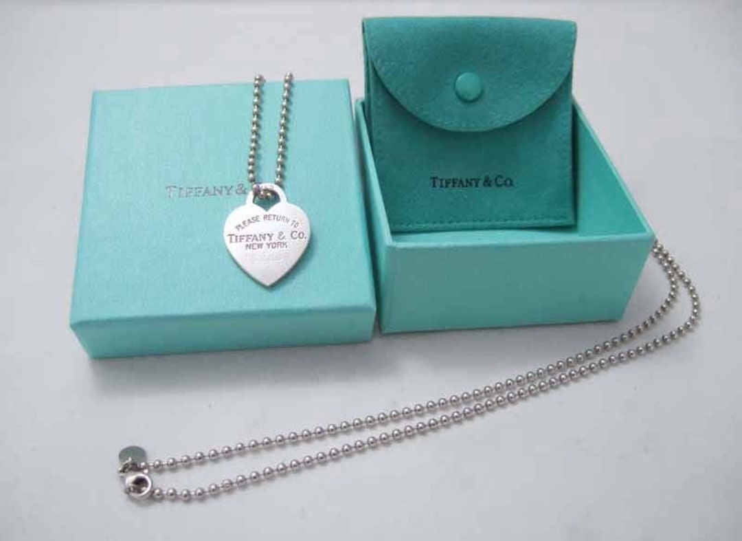 Large Sterling Silver Return to Tiffany & Co. Heart Dog Tag