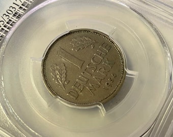 1954-D Germany 1 Deutsche Mark - PCGS FX45 Key Date Graded Slabbed