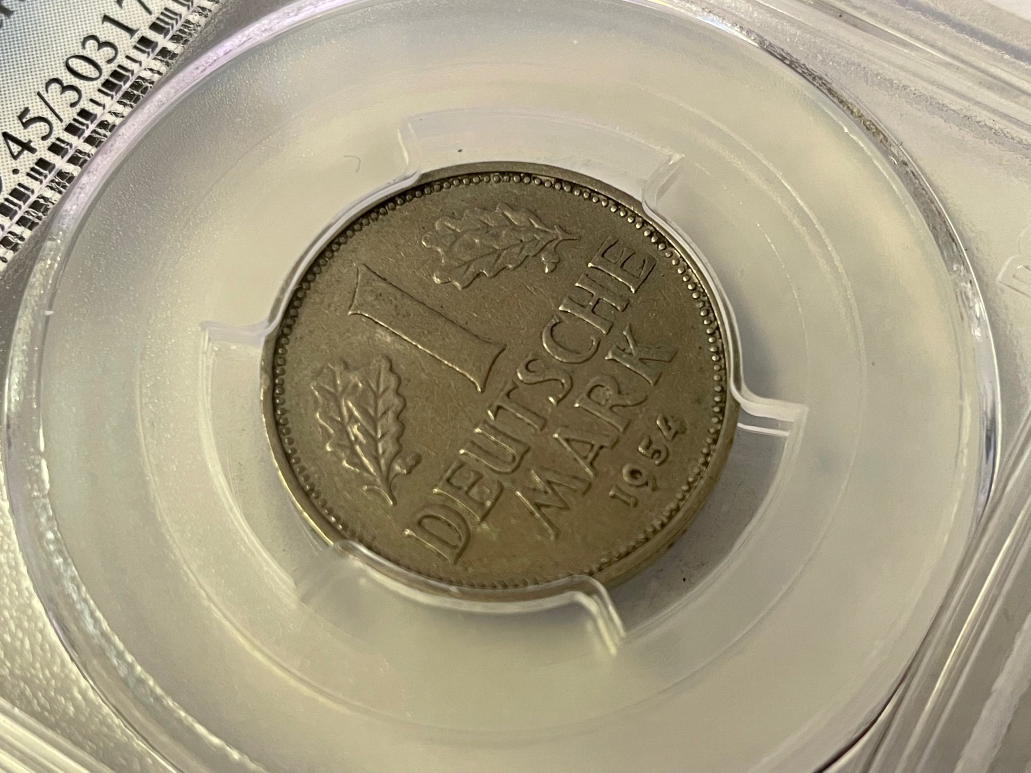1954-D Germany 1 Deutsche Mark - PCGS FX45 Key Date Graded Slabbed