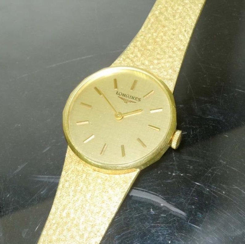 14kt Yellow Gold Stain Finish Unisex Longines Dress Watch 14k - Etsy