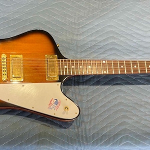 Fine & Rare Limited Edition 1976 Gibson Firebird Bicentennial Sunburst Solid Body Electric Guitar by: Ray Deedrich