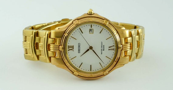 Buy Vintage Mens Gold Tone Stainless 8N0516 Seiko Calendar Online in India  - Etsy