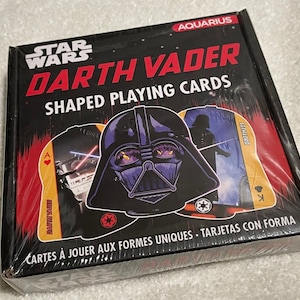 Unopened Starwars Darth Vader Shaped Playing Card Set 54 Different Images of Sith Lord