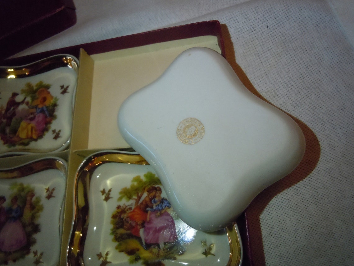 Stunning Set of Four French Limoges Porcelain Fragonard | Etsy