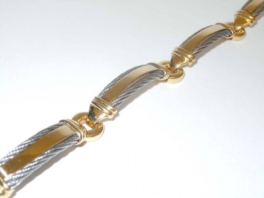Philippe Charriol 18k Gold & Stainless Steel 10mm Cable