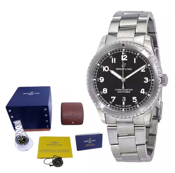 Buy Mens Stainless Breitling Navitimer Automatic A17314 Black